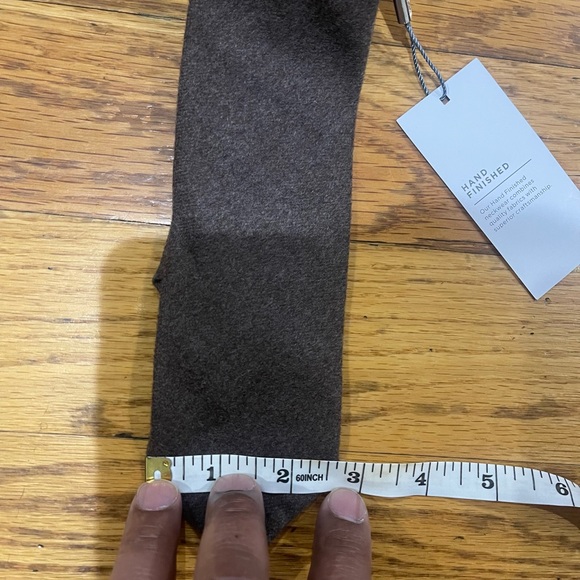 NWT Michael Kors Brown Solid Wool-Blend Necktie Sz OS - Picture 6 of 12